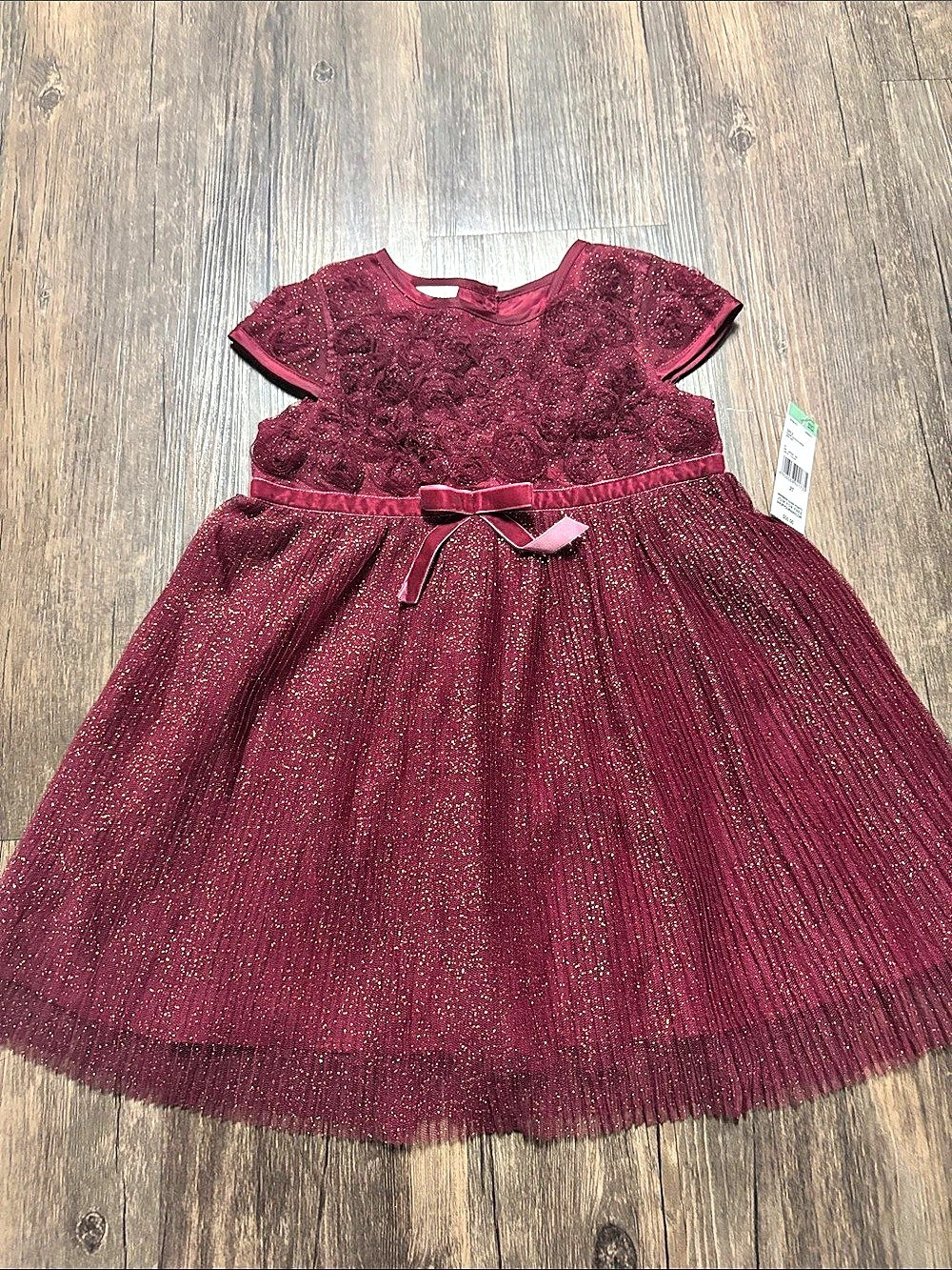 Girls Size 2T Burgundy Dress NWT